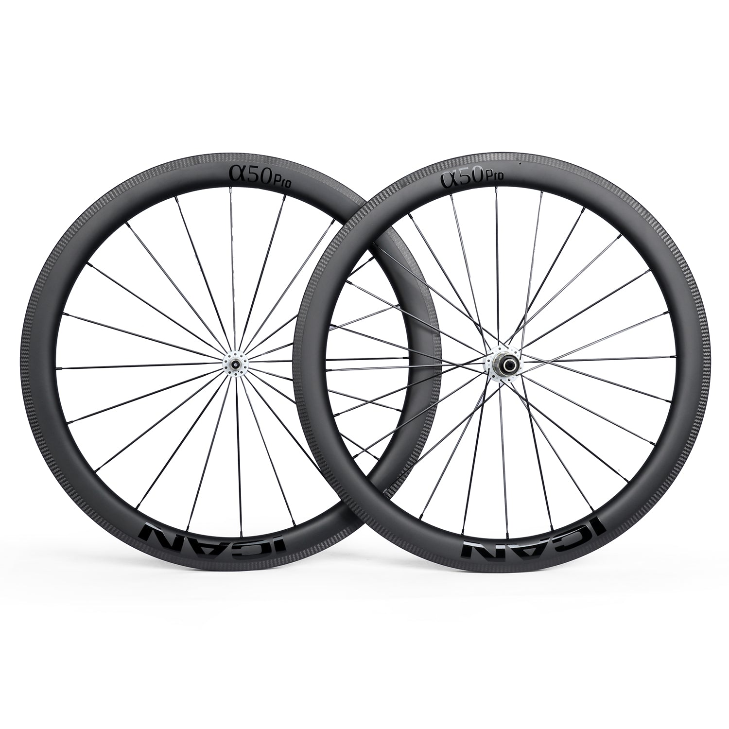 rennrad laufradsatz felgenbremse ICAN Alpha 50 Pro Felgenbremse Rennrad Laufradsatz – ICAN Cycling